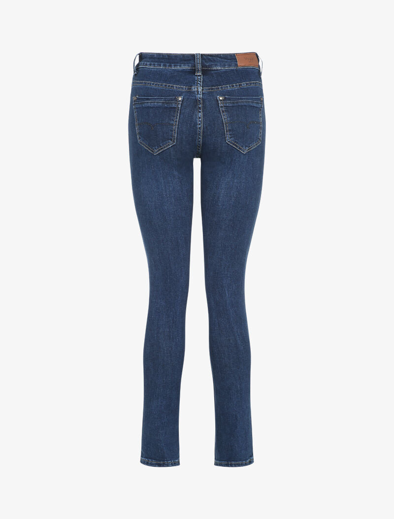 Jean slim délavé - Bleu denim - 2