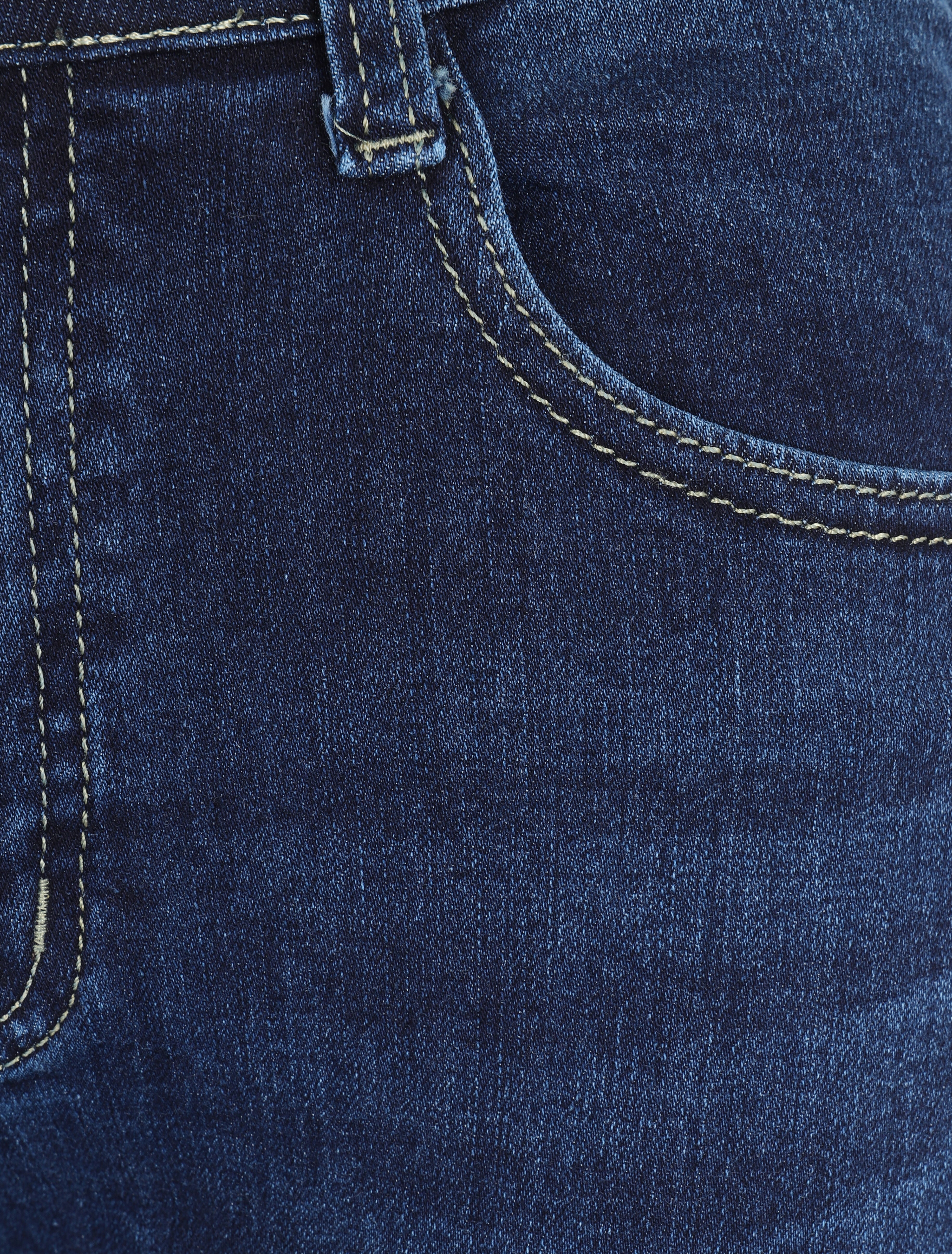 Jean slim stretch à taille standard - Bleu - 3