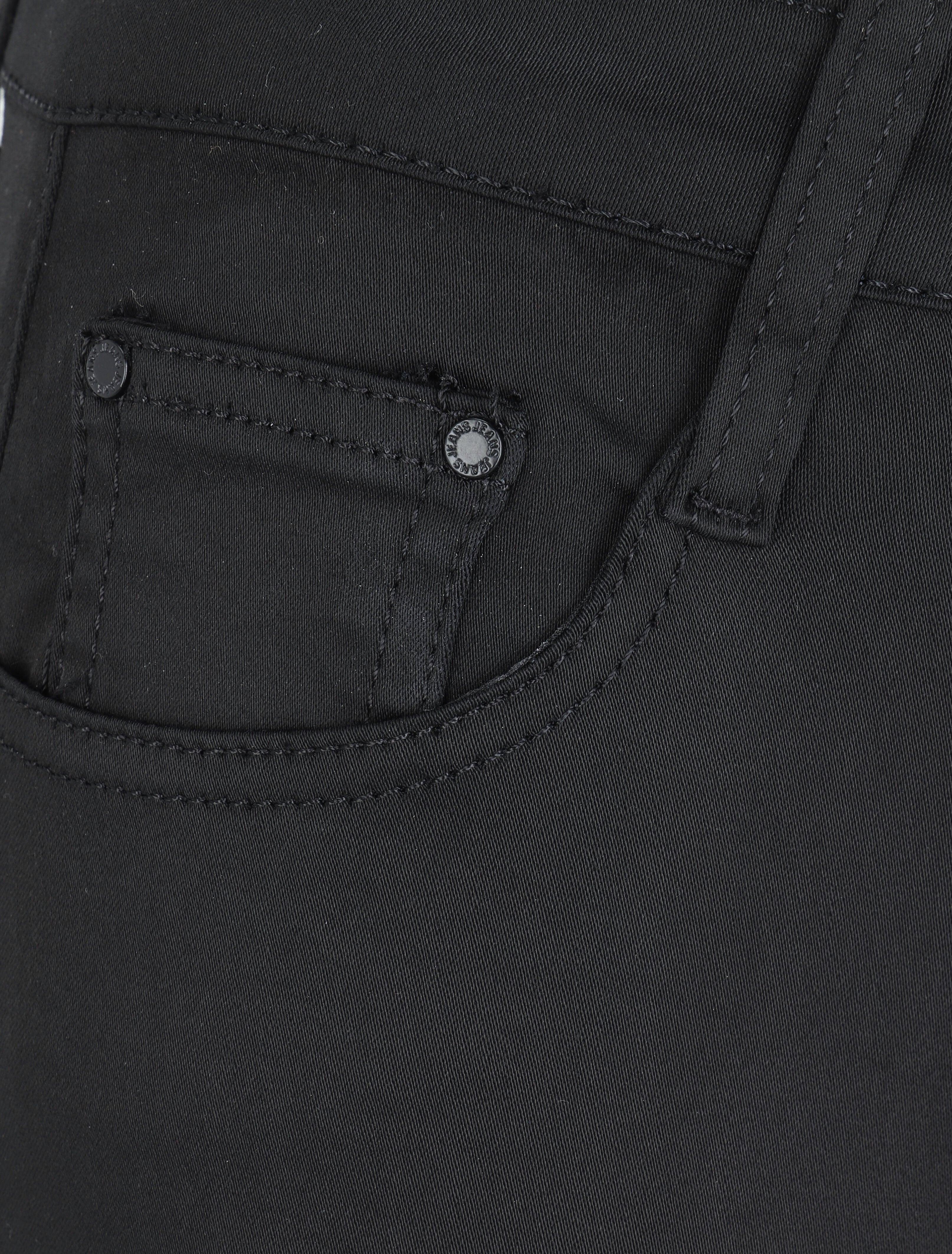 Jean skinny effet satiné - Noir - 3