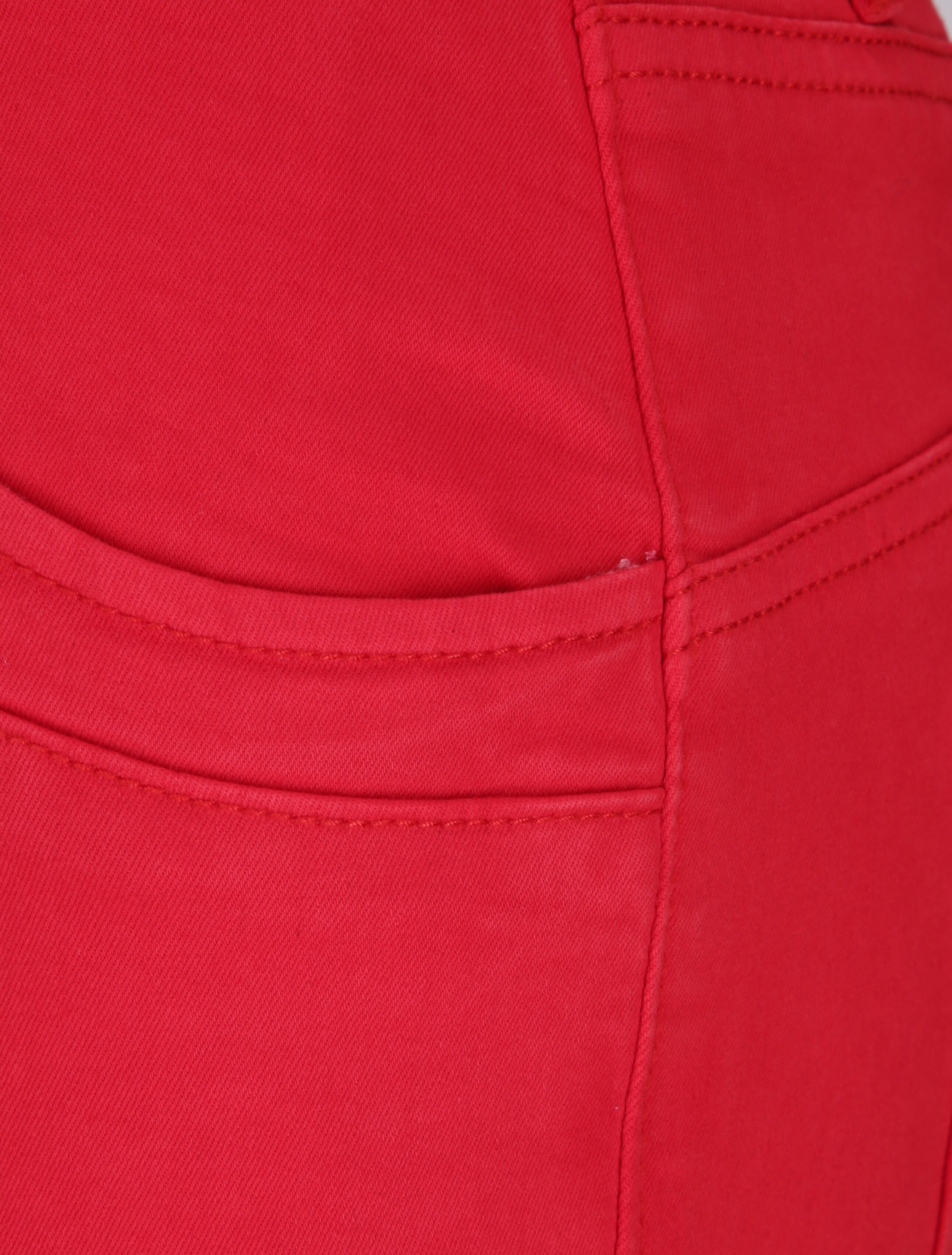 Jean slim effet froissé - Rouge - 3