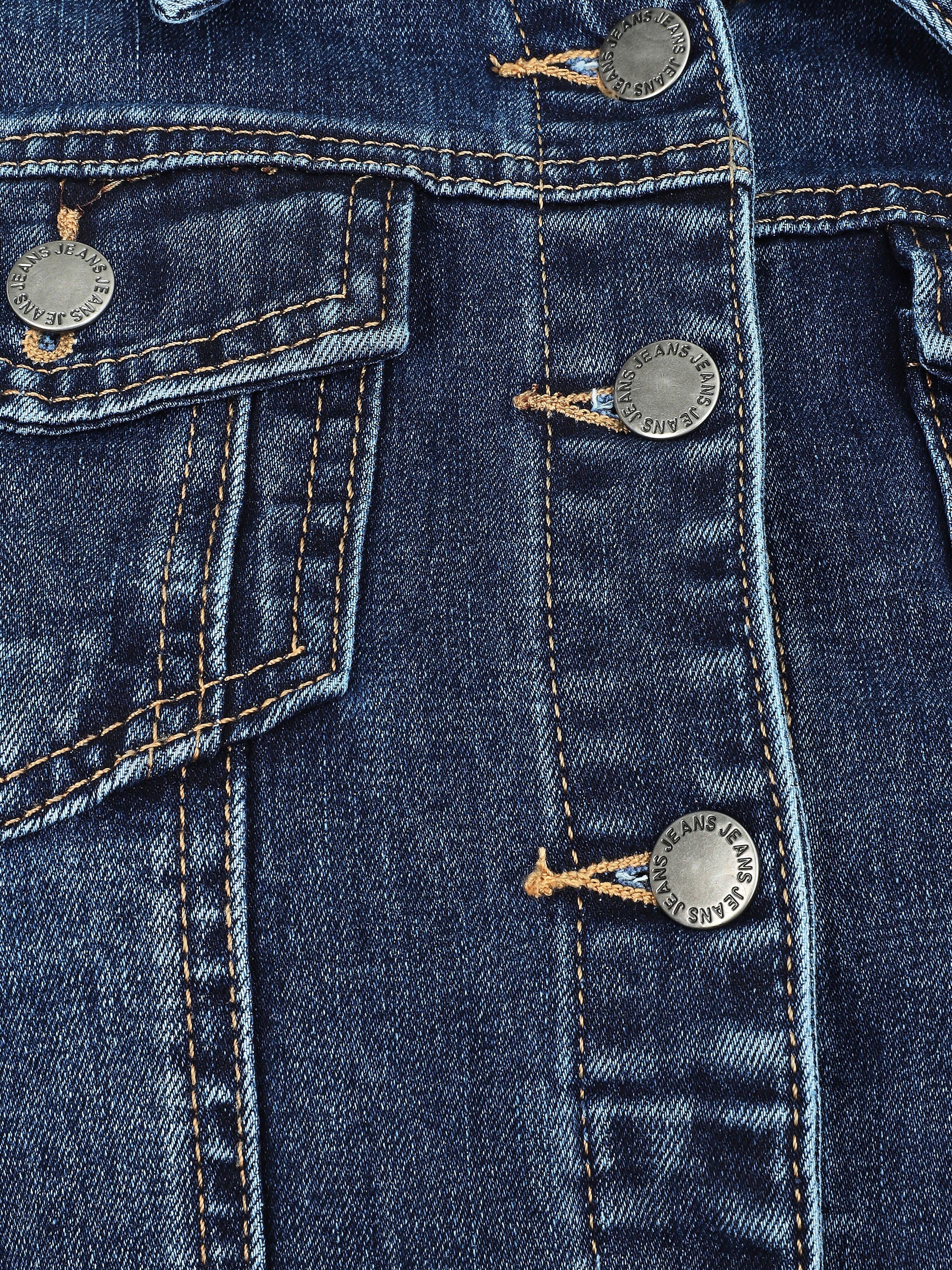 Veste en jean ajustée - Bleu - 3