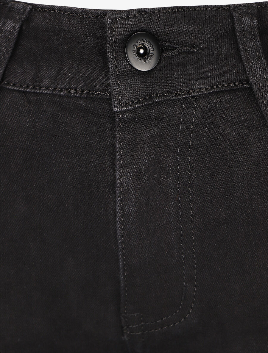 Jean skinny uni taille haute - Noir - 3