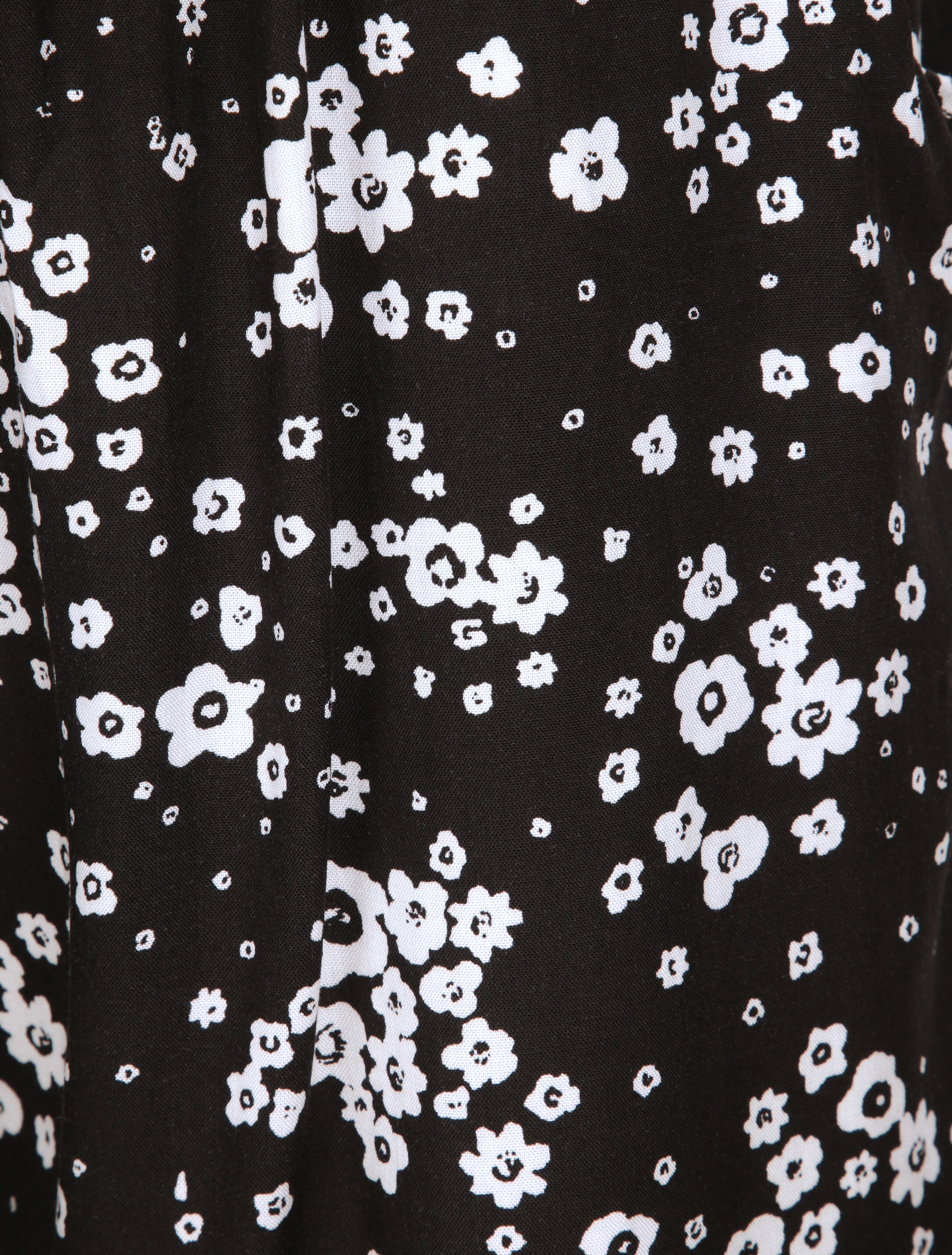 Short fluide motifs marguerites - Noir - 4