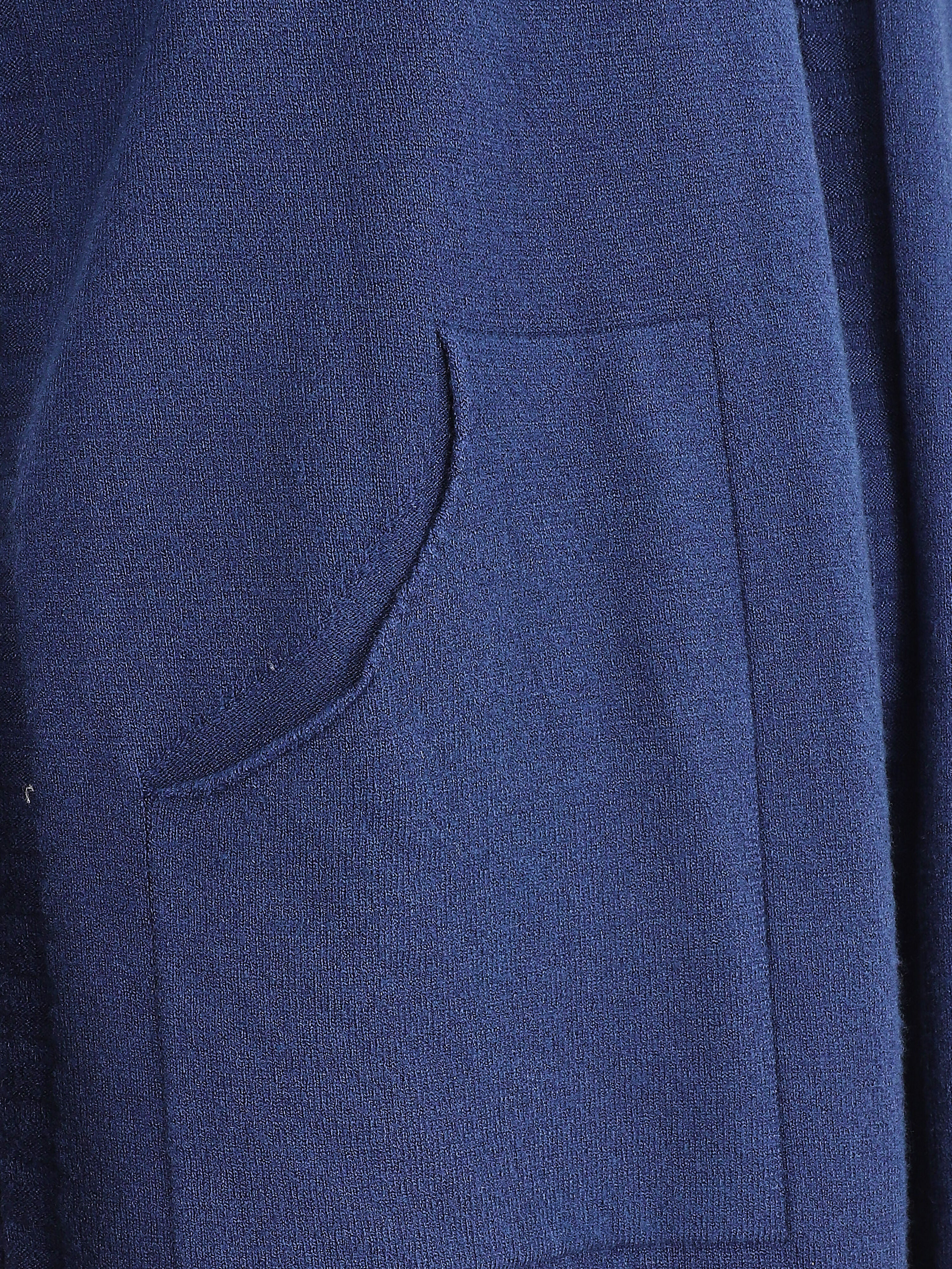 Gilet mi-long à manches longues - Bleu - 3