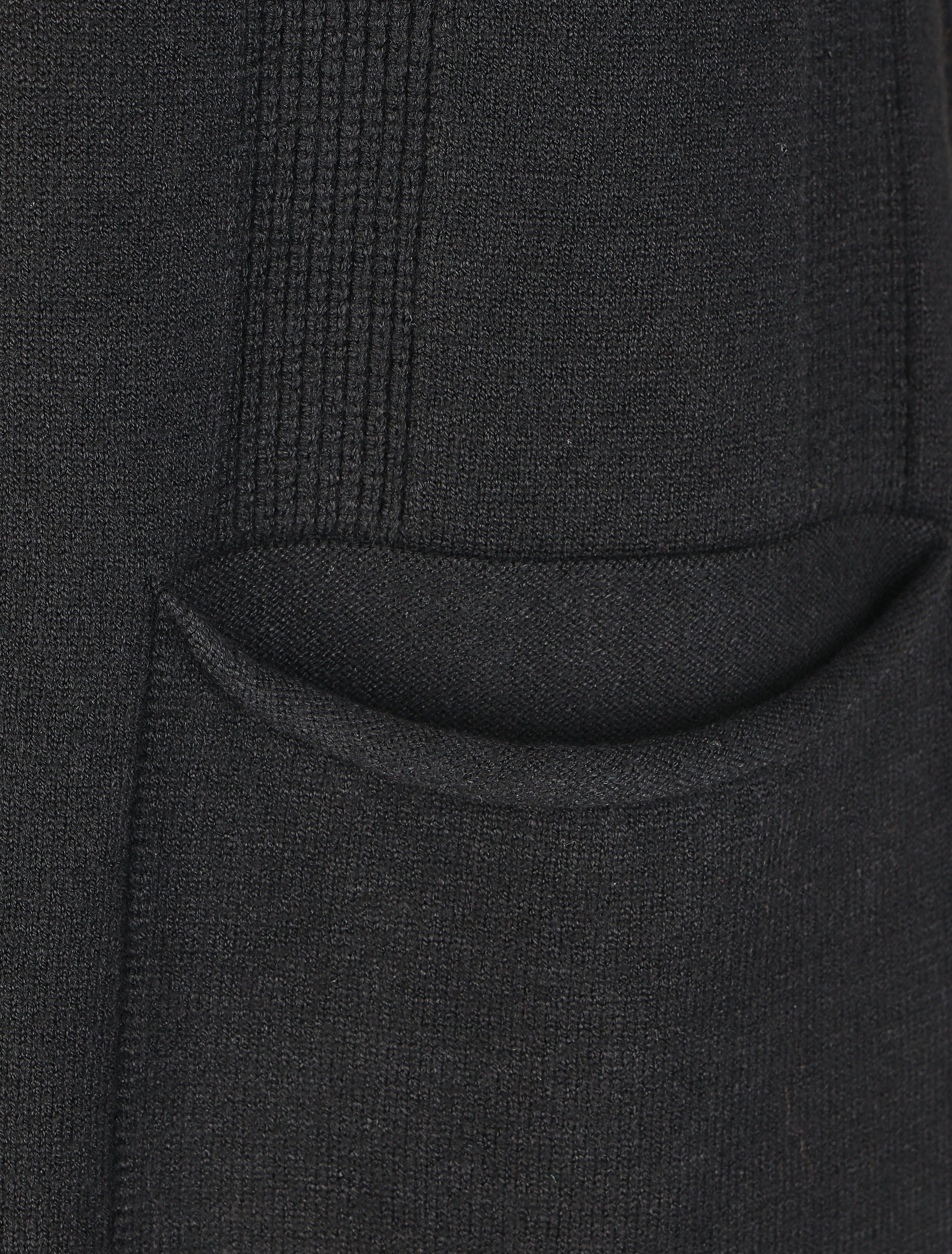 Gilet long à capuche - Noir - 3