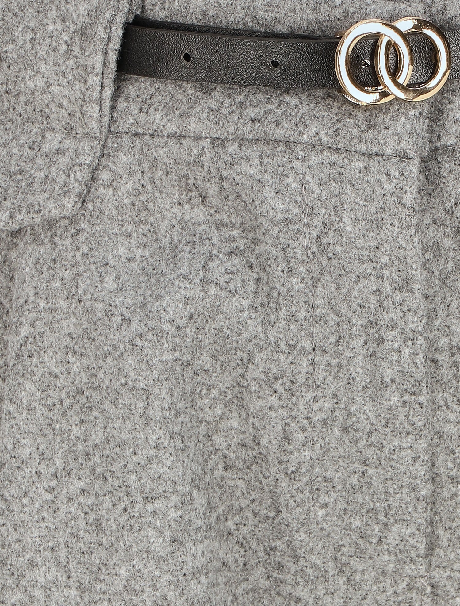 Short droit en feutrine - Gris - 3