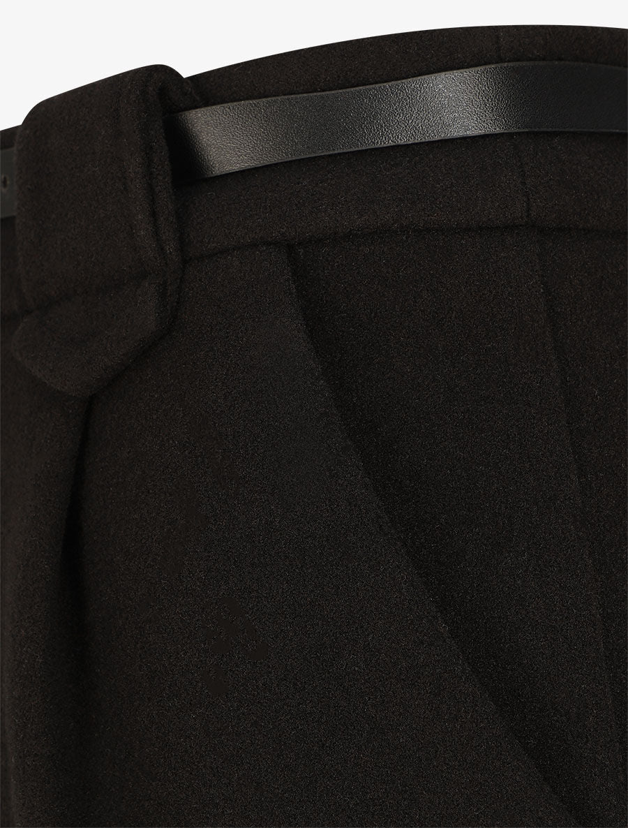 Short droit en feutrine - Noir - 3
