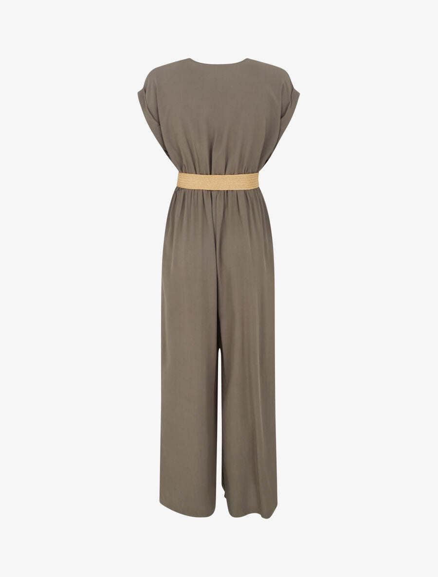 Combinaison fluide à manches courtes - Kaki - 2