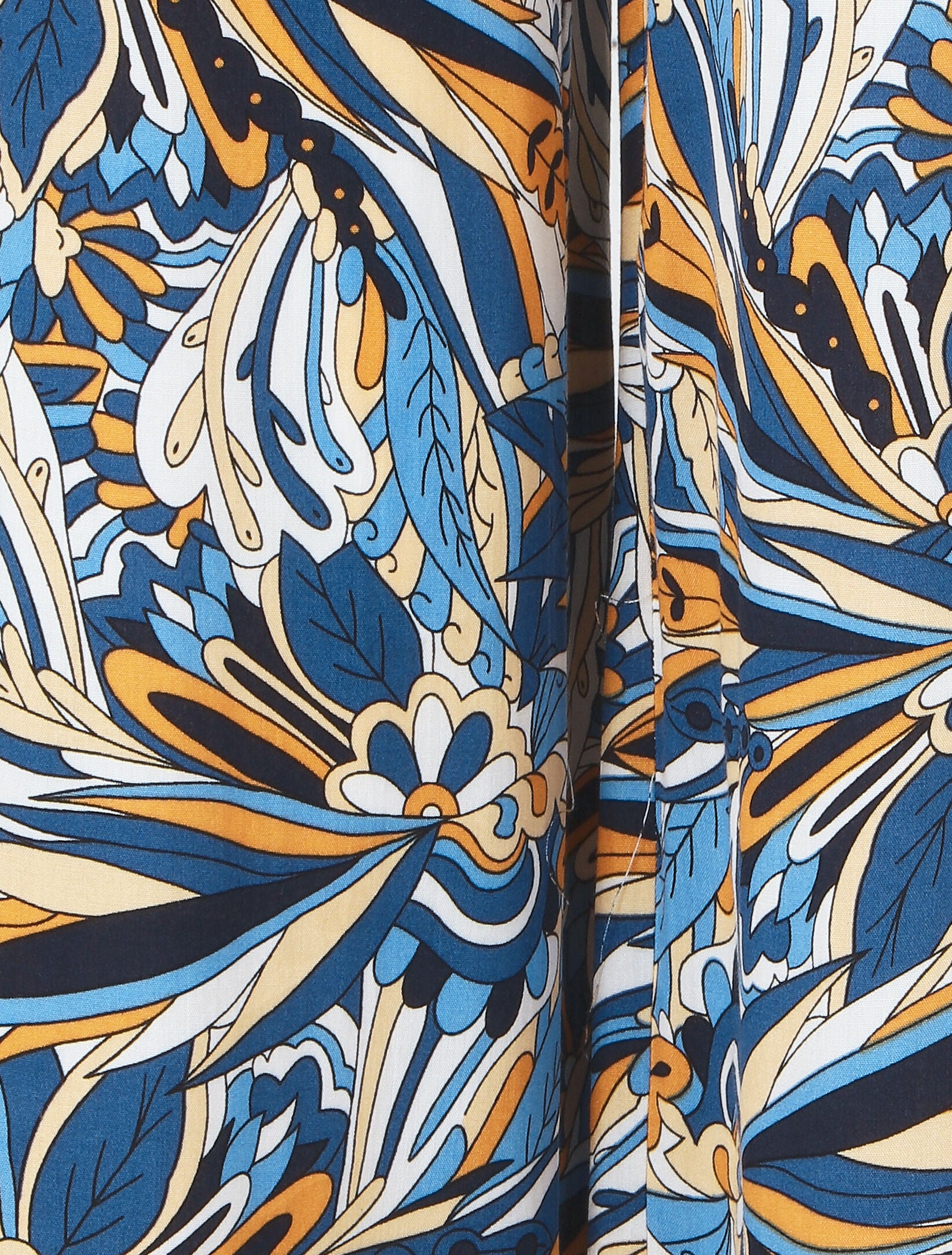 Pantalon fluide à imprimé stylisé - Bleu nuit - 3