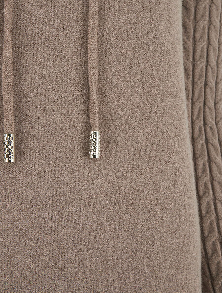 Pull à capuche coupe droite - Taupe - 3