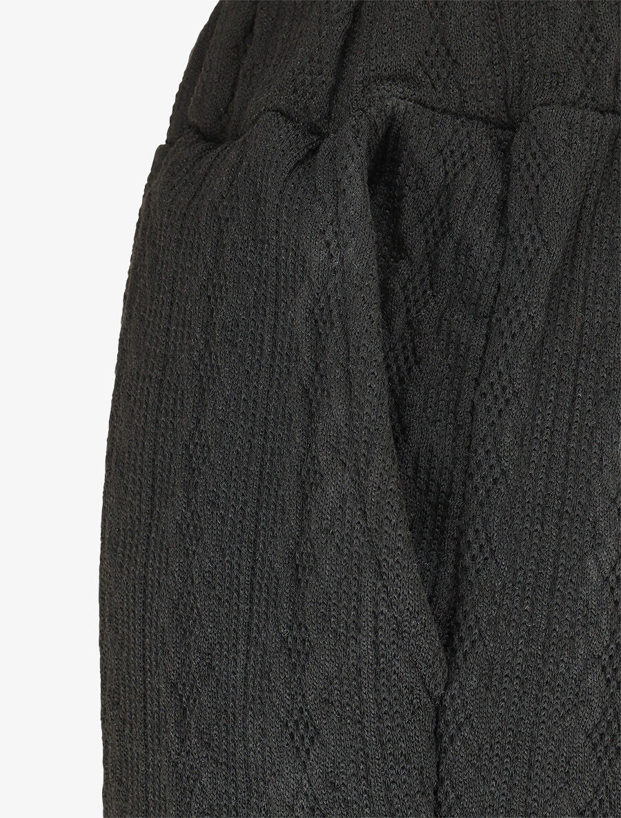 Pantalon en maille stylisée - Noir - 3