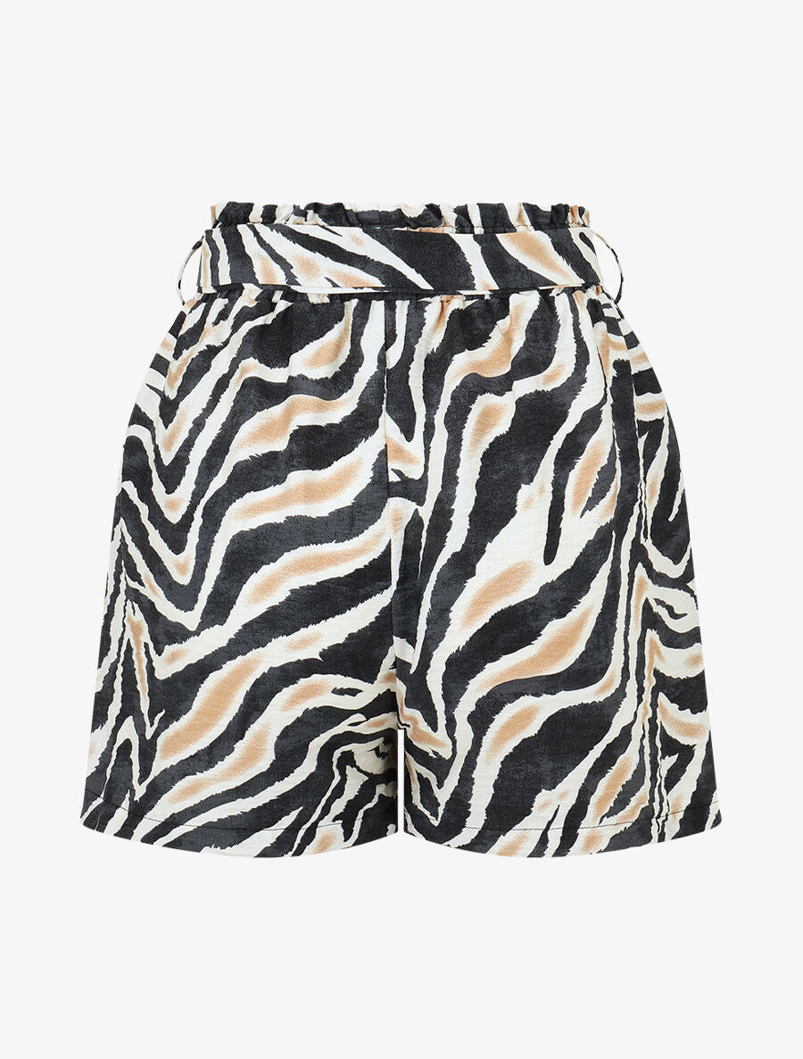 Short paper bag imprimé fantaisie - Noir - 2