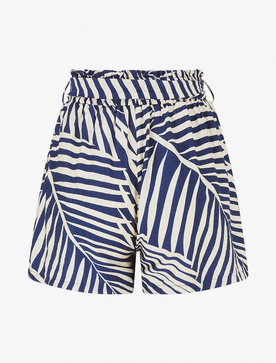 Short paper bag imprimé tropical - Marine - 2