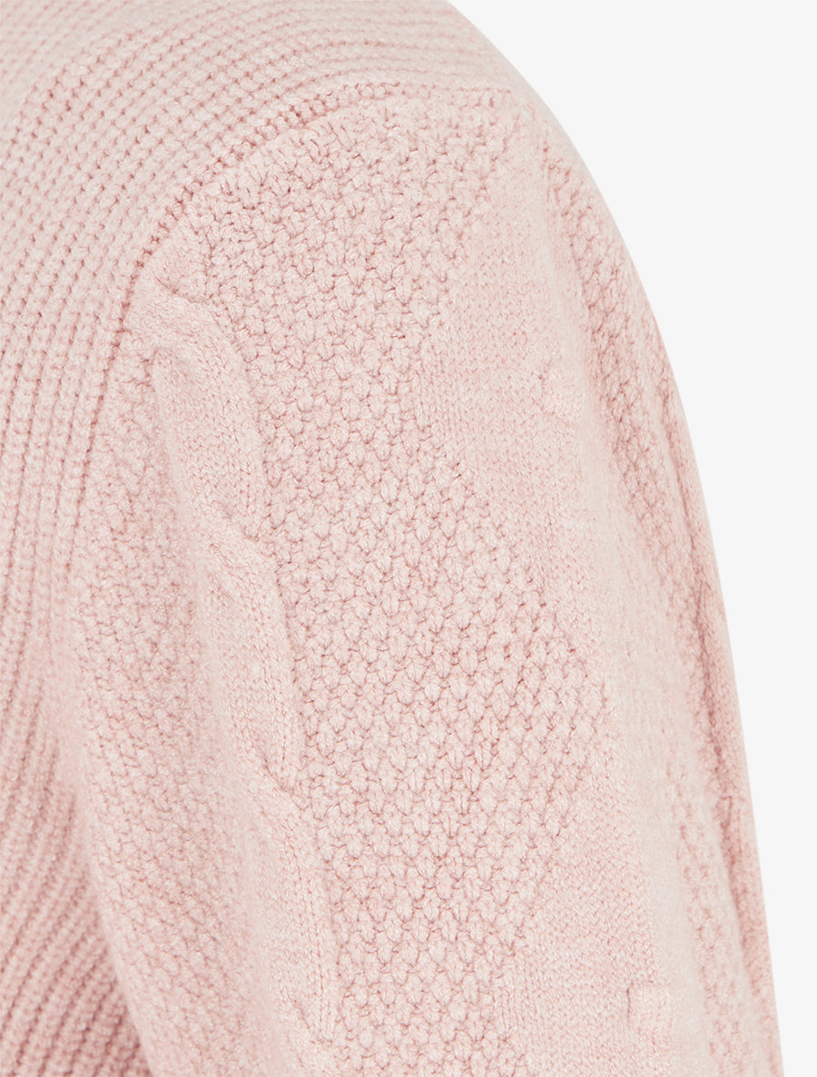 Pull droit à dos style corset - Rose - 3