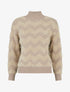 Pull droit uni duveteux - Taupe - 1