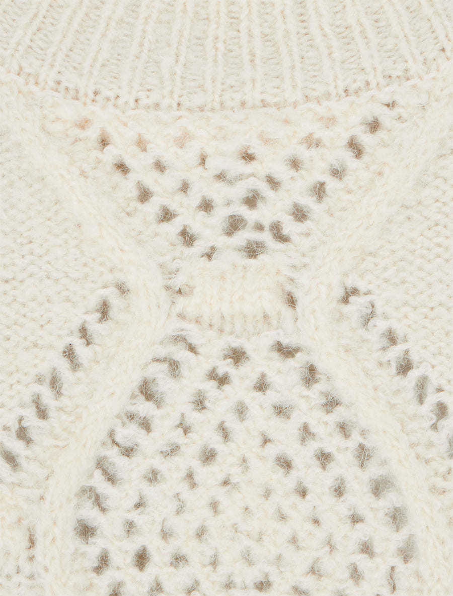 Pull duveteux oversize - Crème - 3