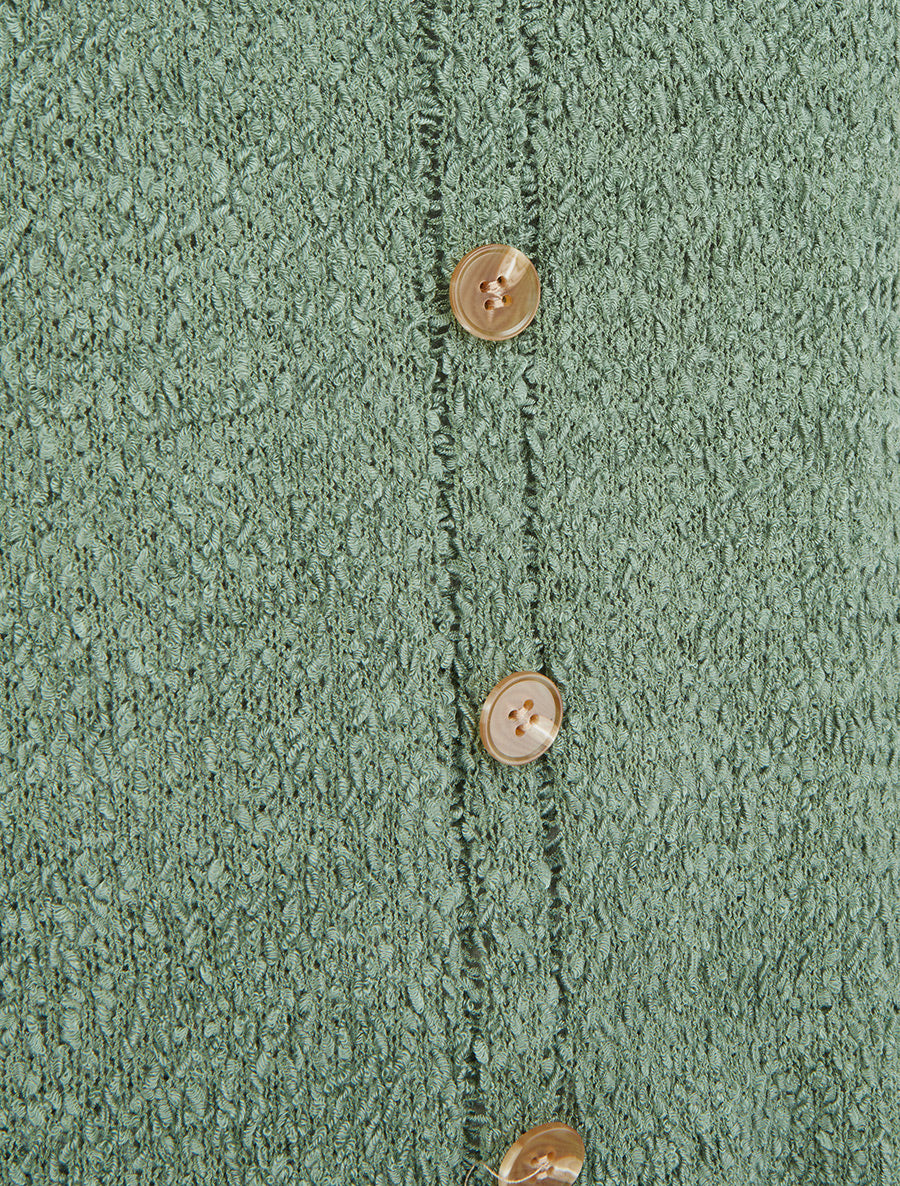 Débardeur en maille style peau de mouton - Kaki - 3