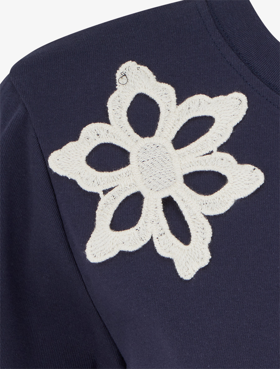 T-shirt manches courtes à poche brodée - Marine - 3