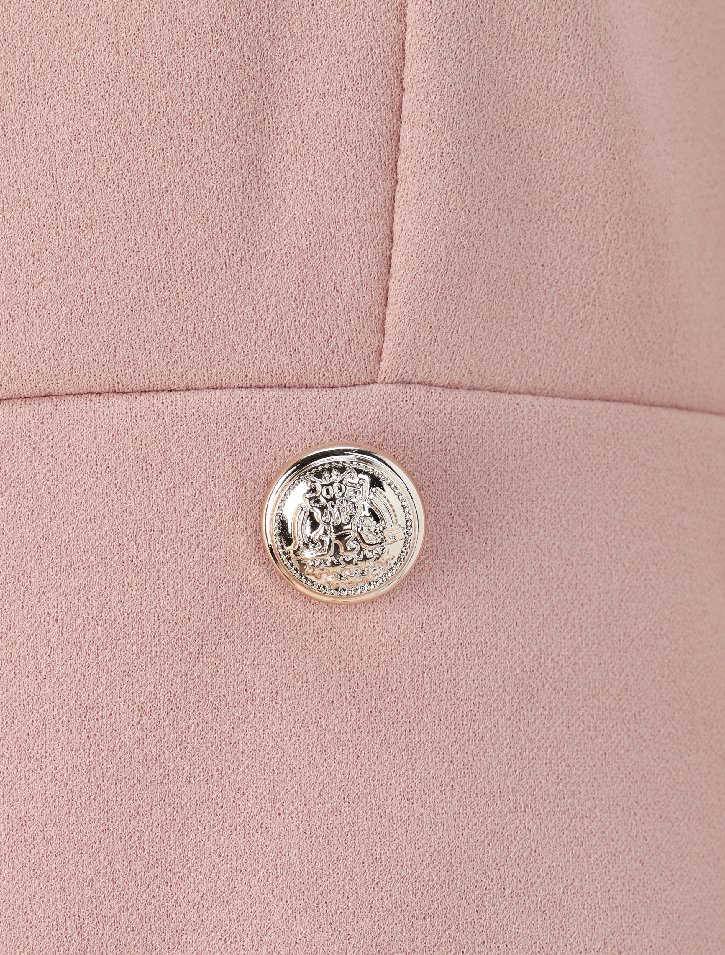 Robe à col carré et bords en dentelle - Rose poudré - 4