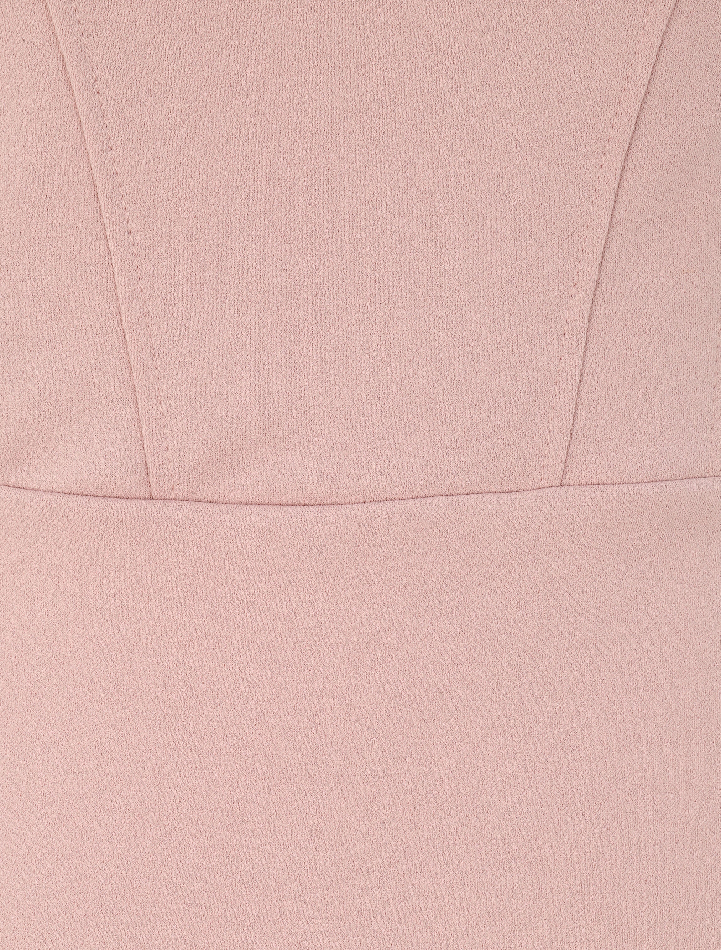 Robe à col bardot et manches en tulle - Rose poudré - 3