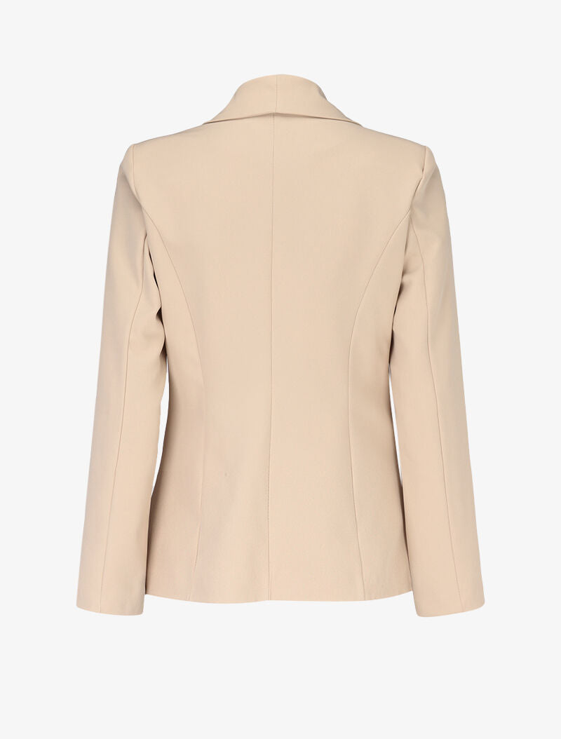 Blazer à pans biseautés - Beige - 2