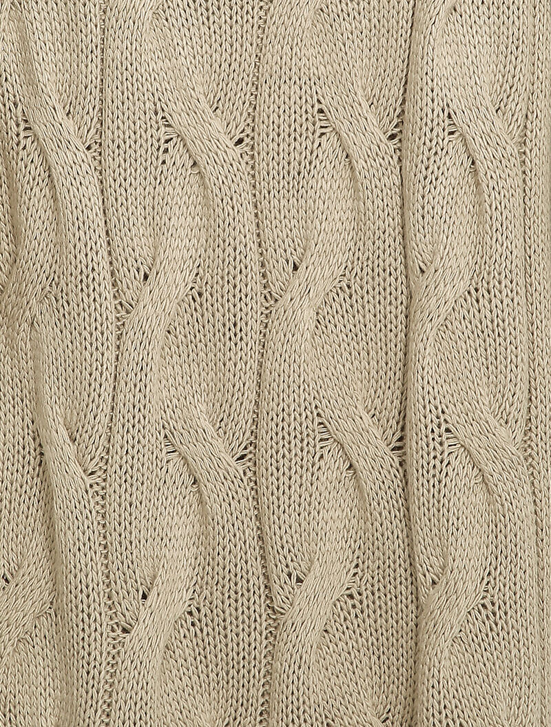 Tunique en maille torsadée - Taupe - 3