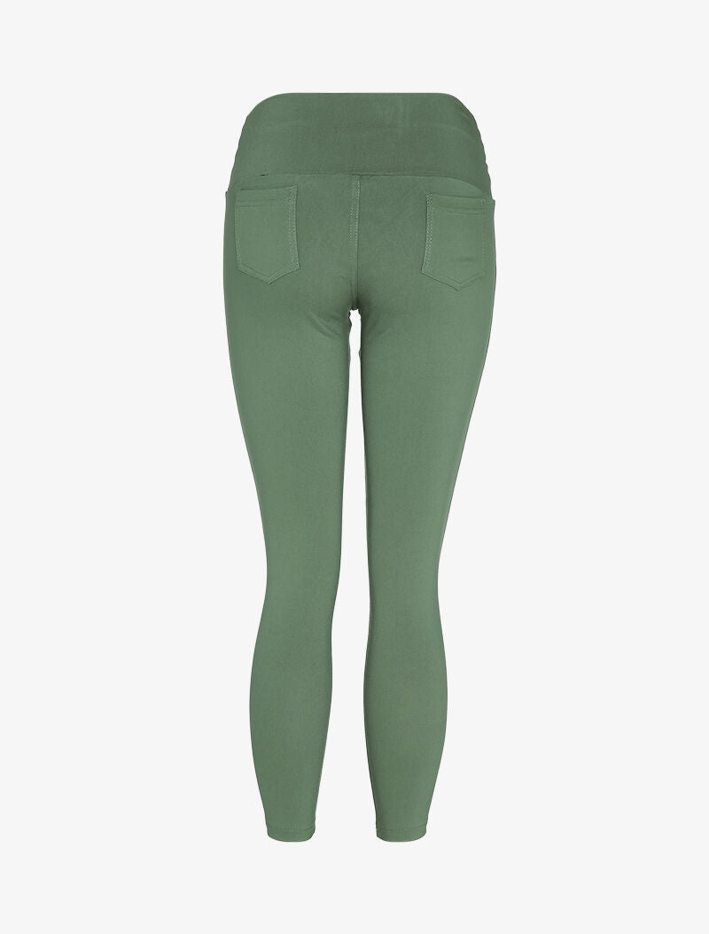 Legging taille basse à coutures stylisées - Kaki - 2