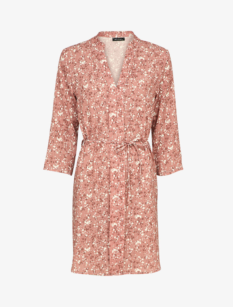 Robe patineuse à imprimé moucheté - Rose - 4