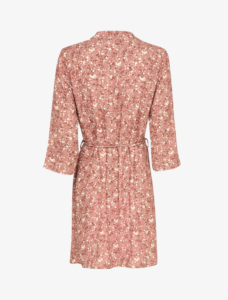 Robe patineuse à imprimé moucheté - Rose - 2