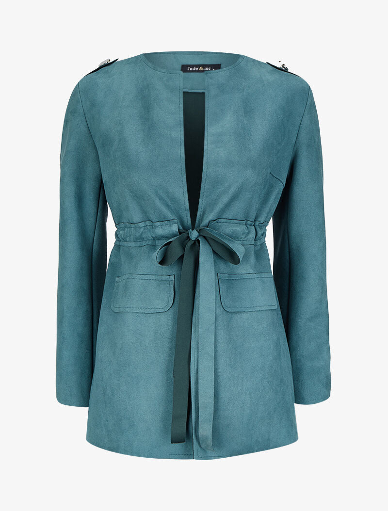 Veste en suédine à pattes d&