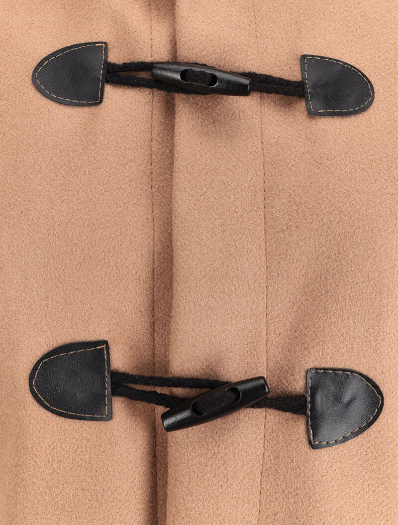 Duffle coat court avec capuche - Camel - 3