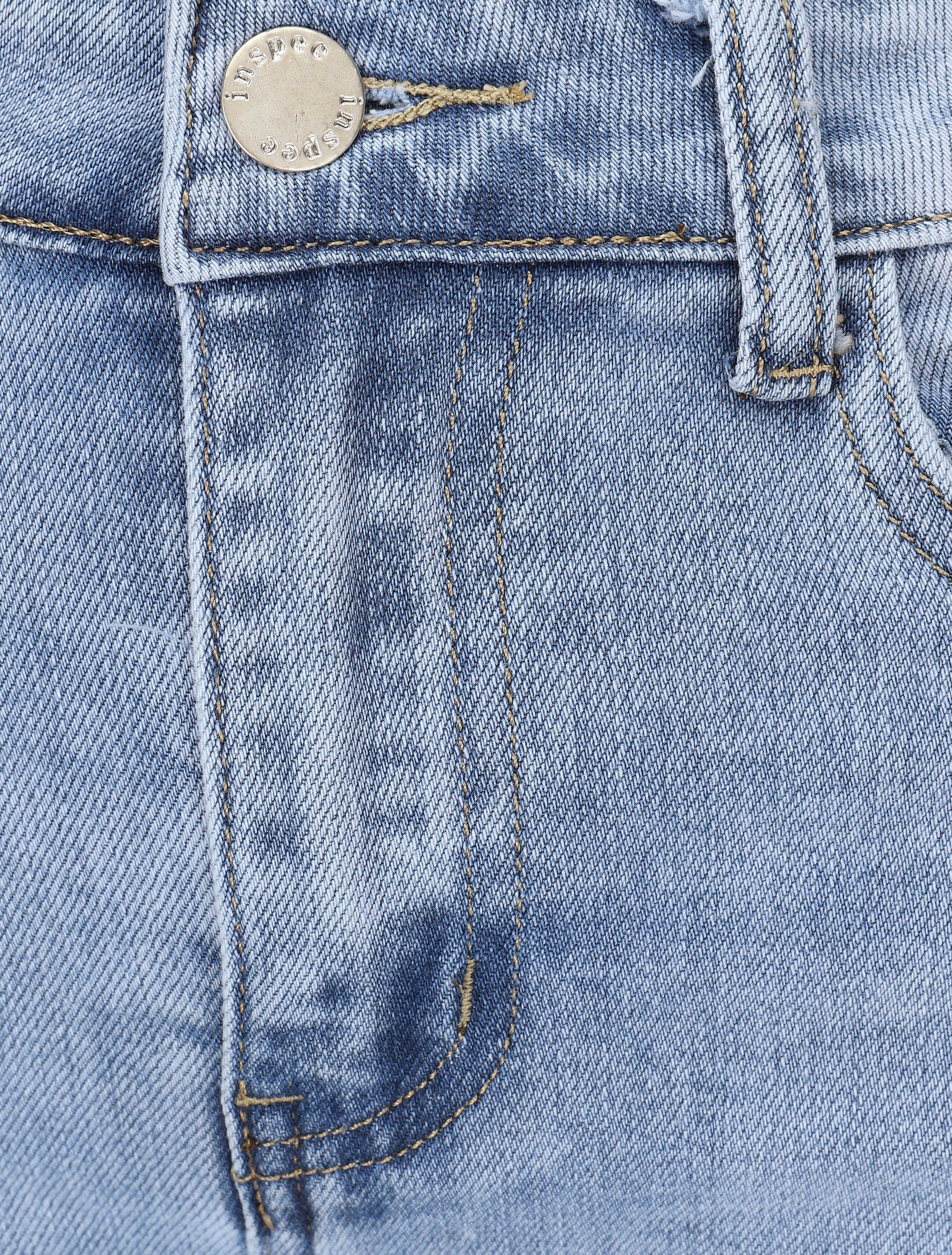 Short en jean droit taille standard - Bleu - 3