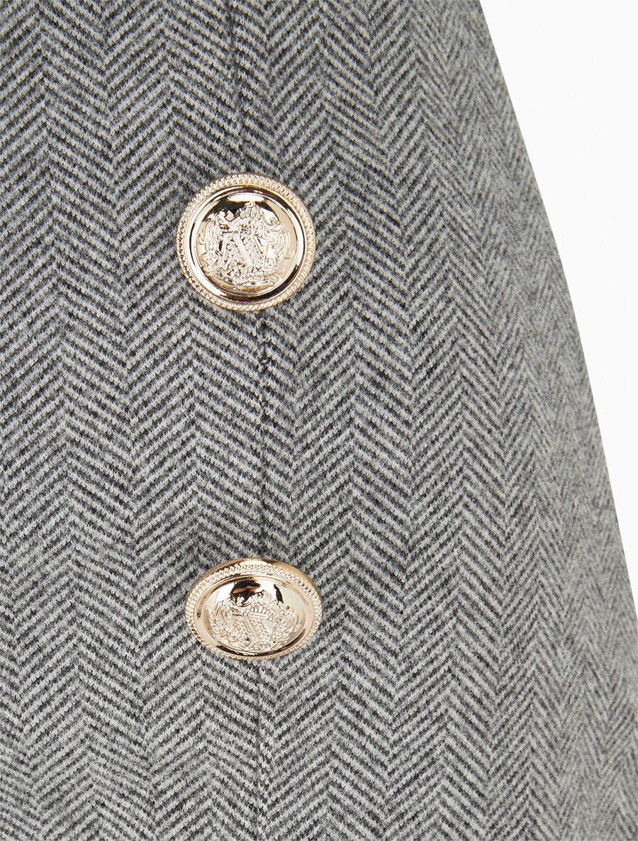 Short ajusté à imprimé chrevon - Gris - 3