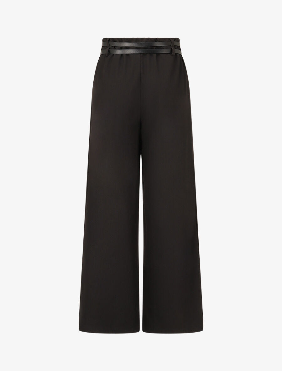 Pantalon droit à double passants - Noir - 2