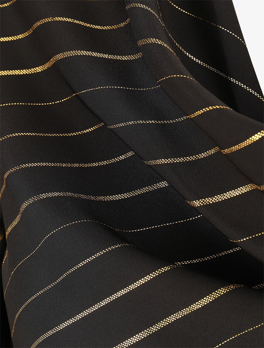 Blouse fluide à rayures irisées - Noir - 3