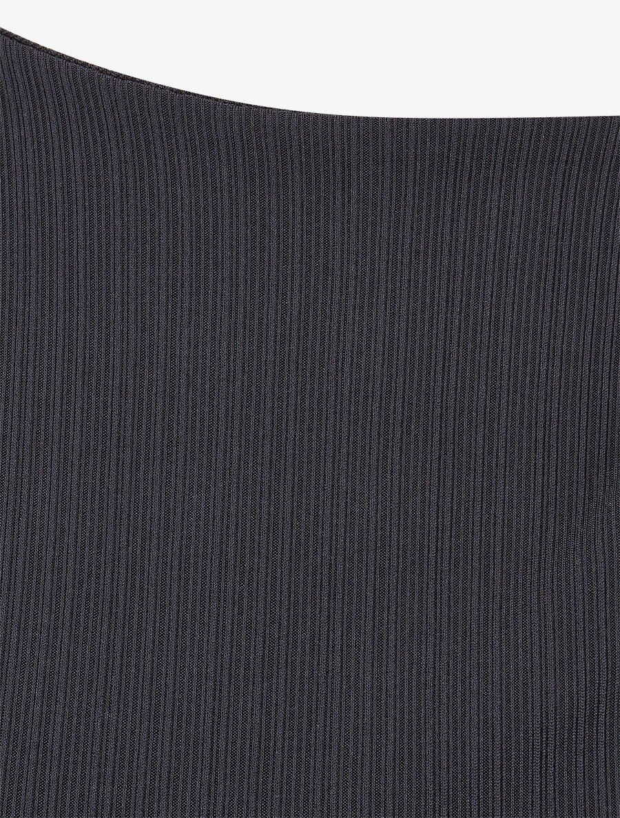Top droit sans manches à broche plume - Marine - 3