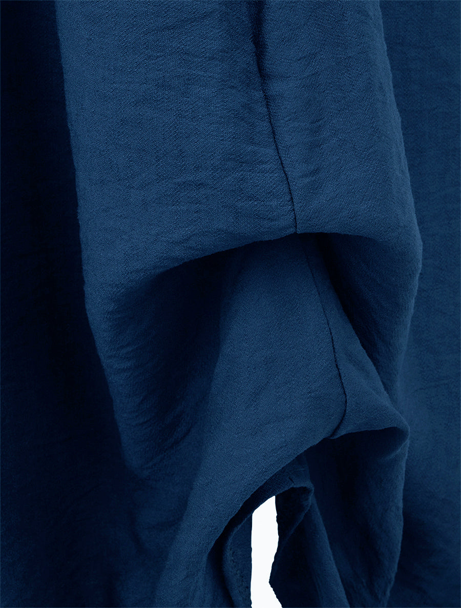 Lange rok met hoge taille, uitlopende snit - Blauw