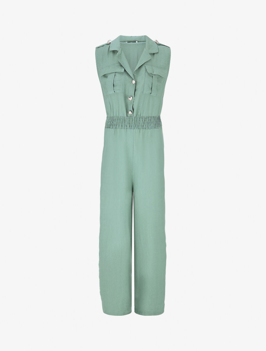Combinaison droite taille élastiquée - Vert d&