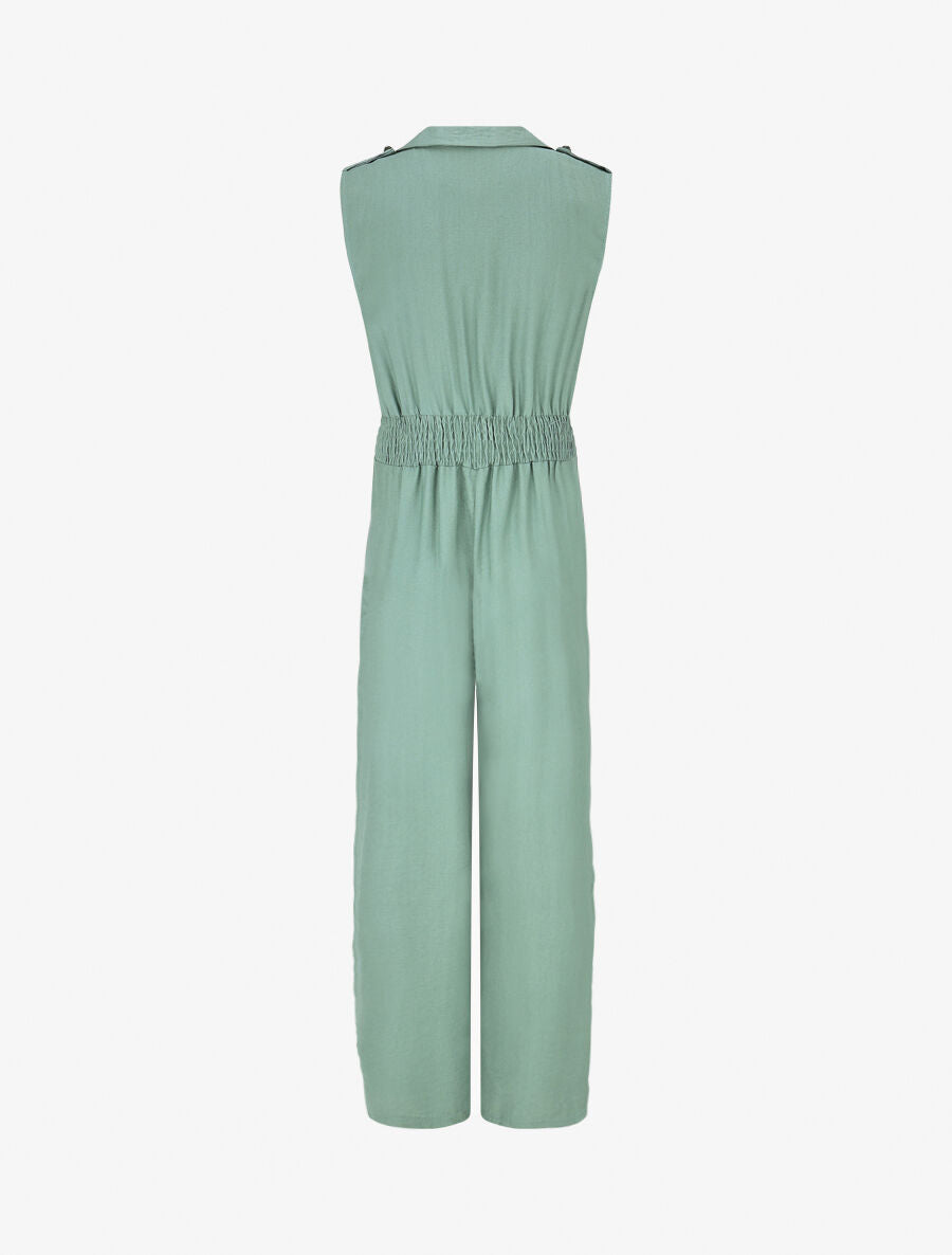 Combinaison droite taille élastiquée - Vert d&