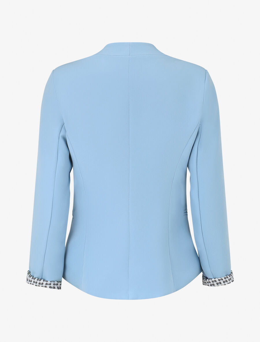 Veste droite à épaulettes - Bleu ciel - 2