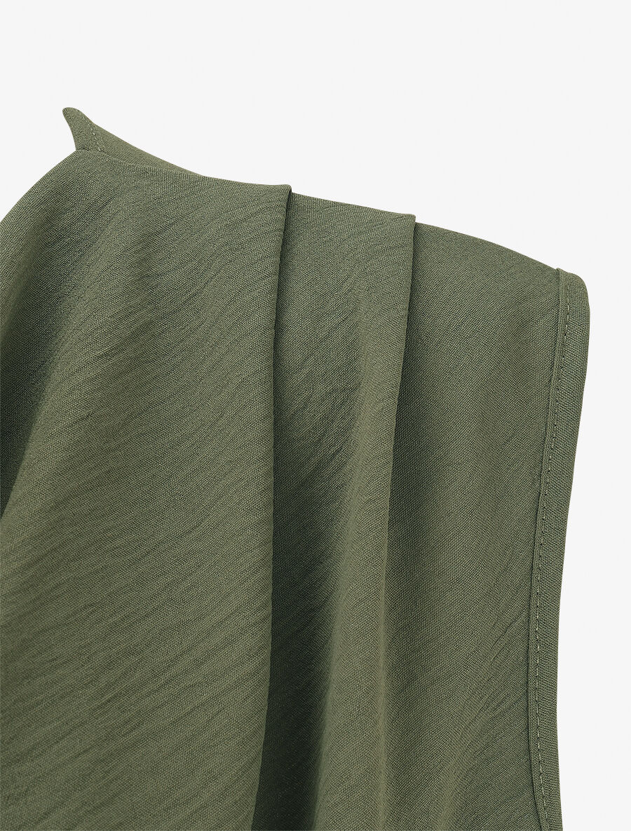 Combinaison fluide col bénitier - Kaki - 3