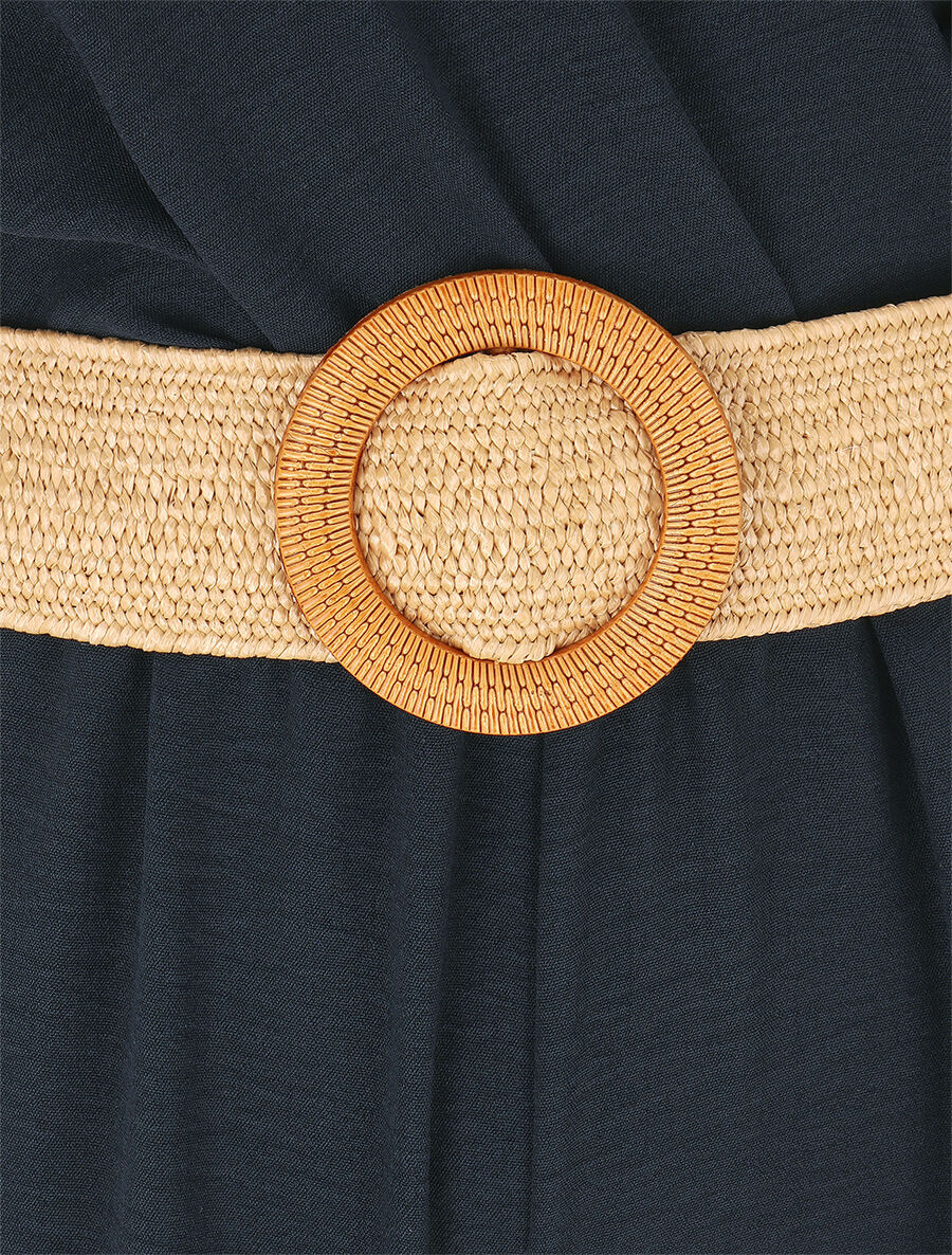 Combinaison ample col cache-coeur - Marine - 3