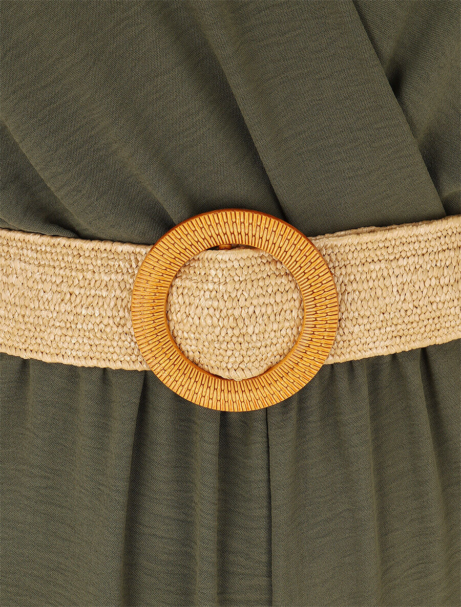 Combinaison ample col cache-coeur - Kaki - 3