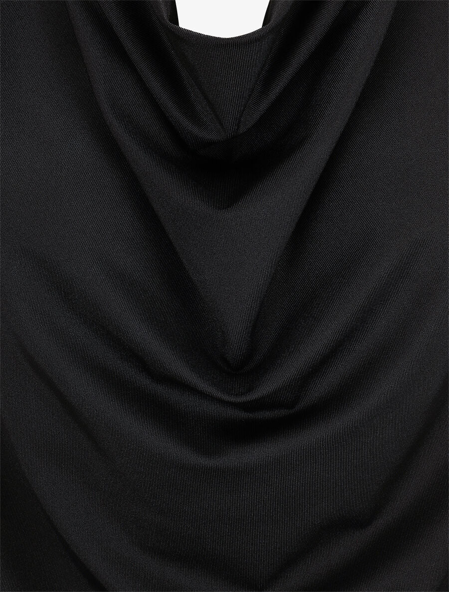Body uni à col bénitier - Noir - 3
