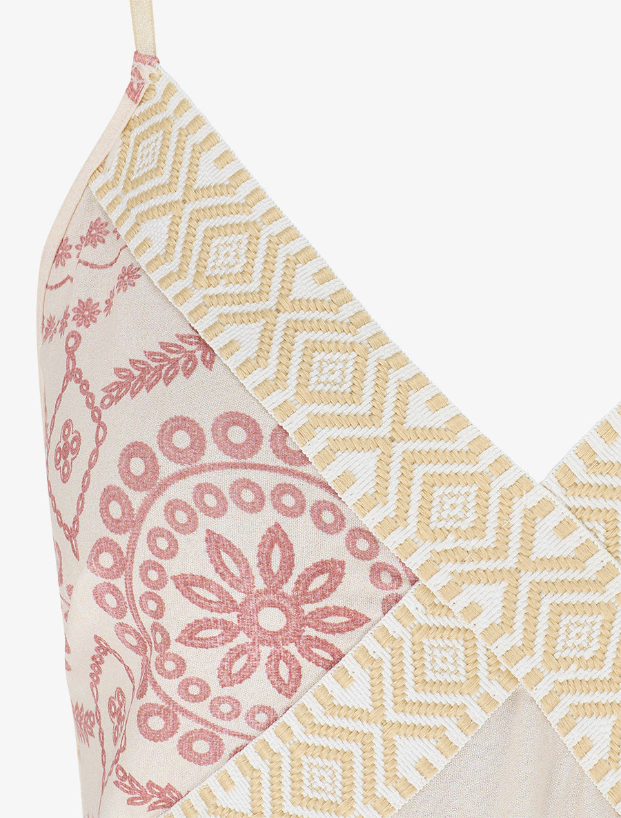 Robe élastiquée imprimé fleurs - Rose - 3