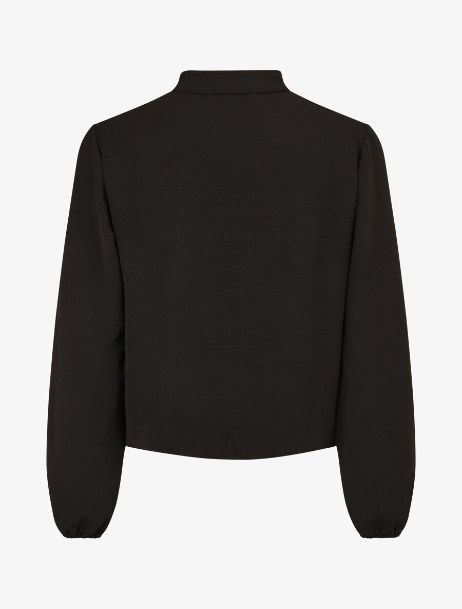 Blouse à détail crochet - Noir - 2