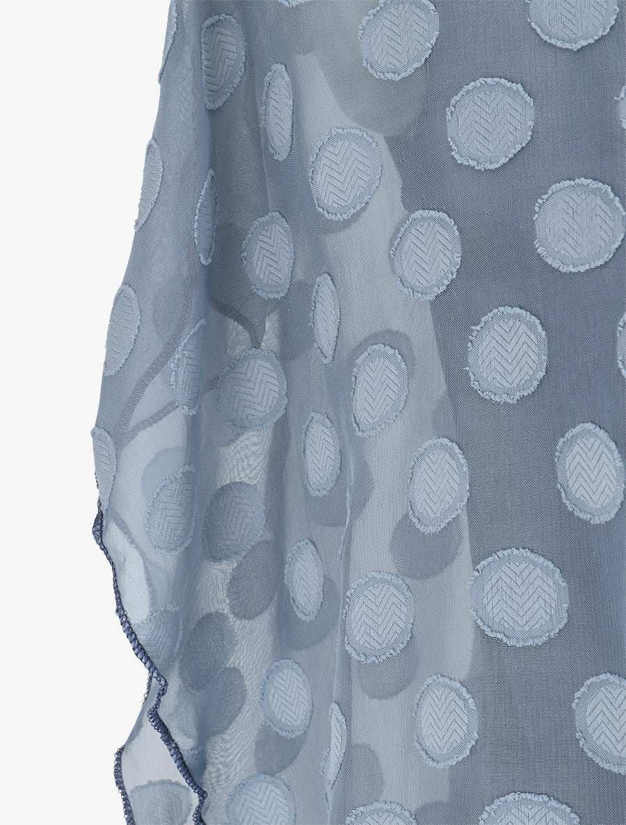 Top droite manches courtes à pois - Bleu clair - 3