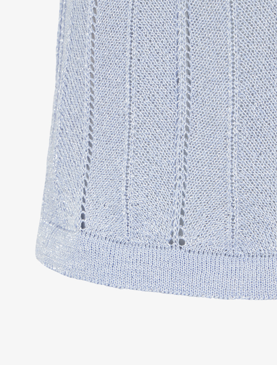 Débardeur en maille fine côtelée - Bleu ciel - 3