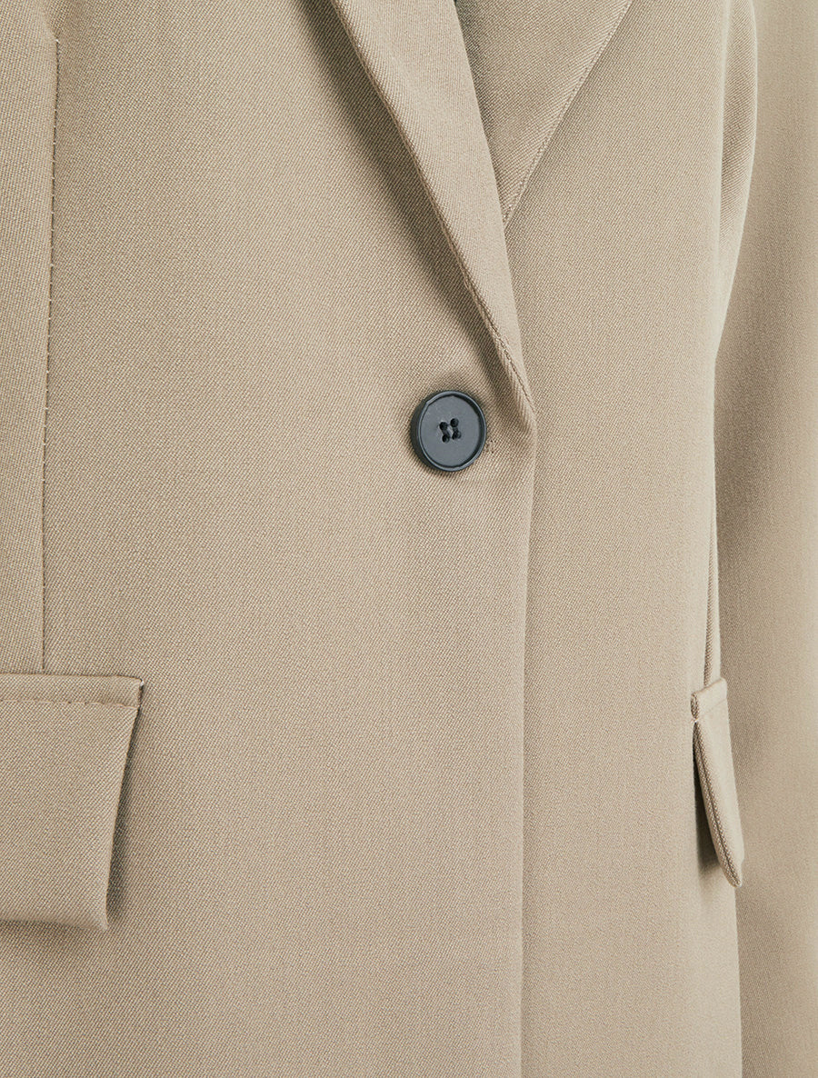 Blazer droit à épaulettes - Taupe - 3