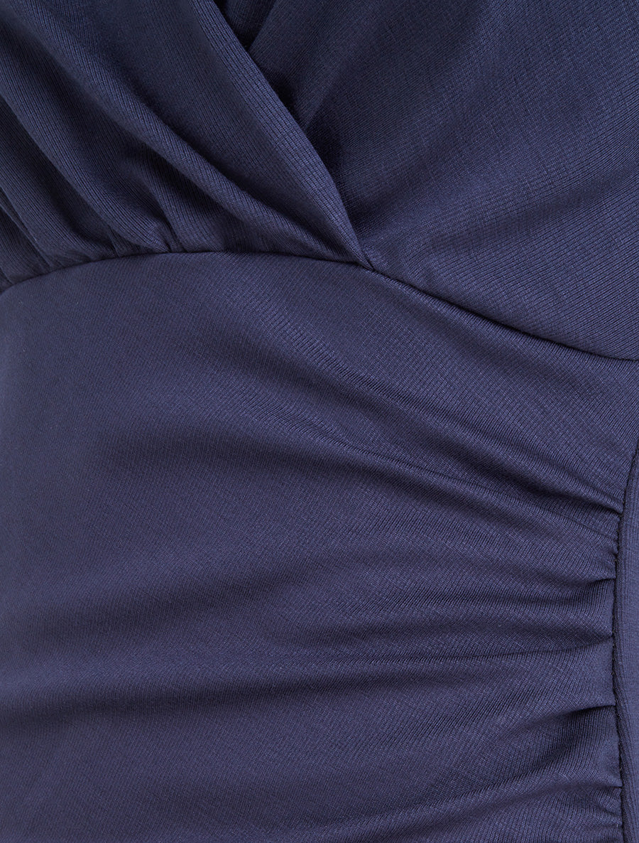 Robe sans manches style portefeuille - Marine - 3